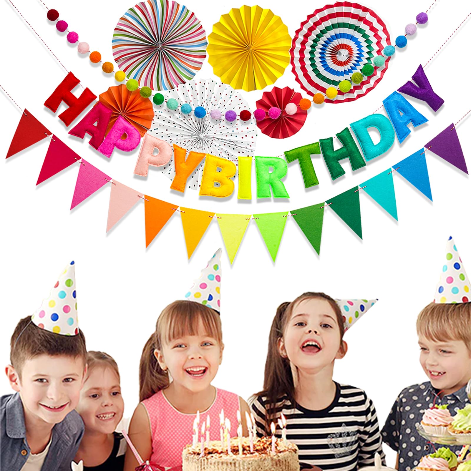 KUQJJQU Durable, reusable wool felt material supports many celebrations.