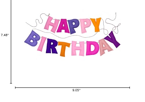KUQJJQU durable wool felt banner with hand-stuffed letters