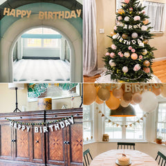 KUQJJQU felt ball garland adds texture and festive color for photos.