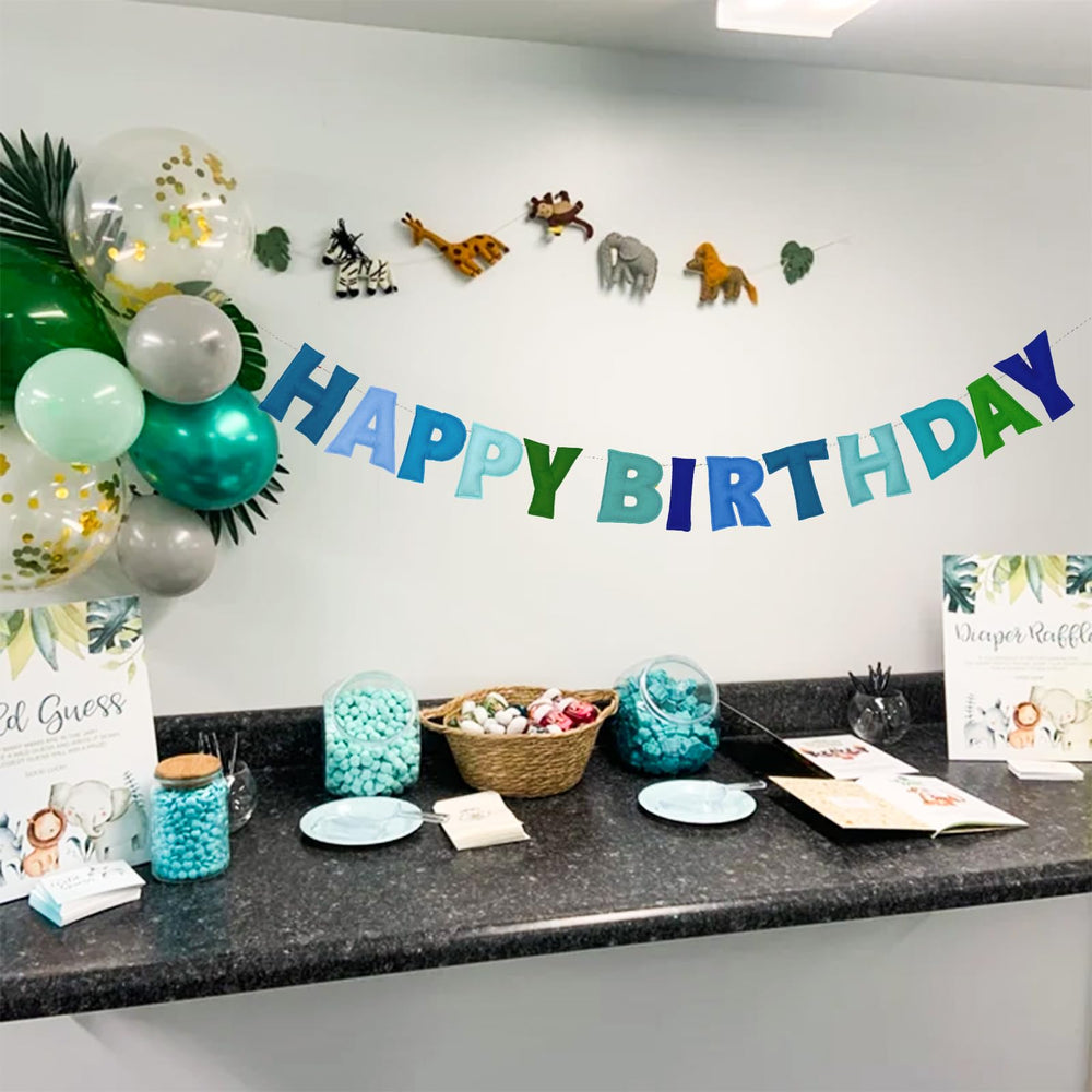 KUQJJQU 3D felt letters spell HAPPY BIRTHDAY with tactile appeal