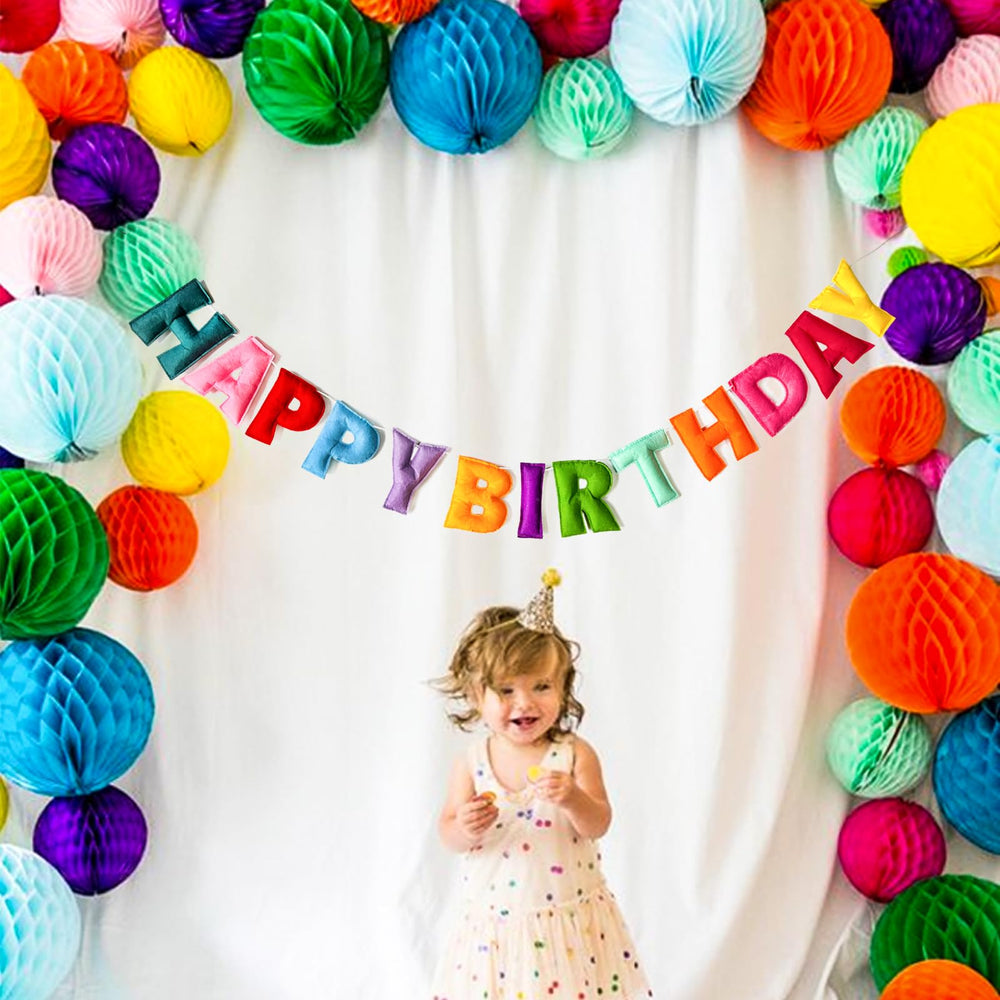 KUQJJQU happy birthday letters made of felt for durable reuse