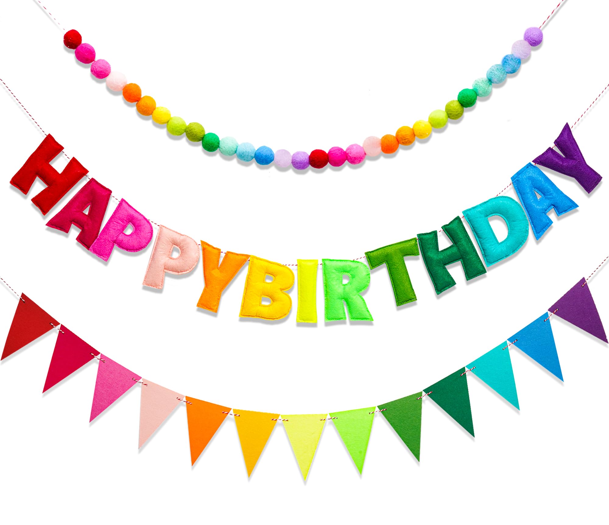 KUQJJQU Happy Birthday Banner pre-strung for quick, effortless decorating.