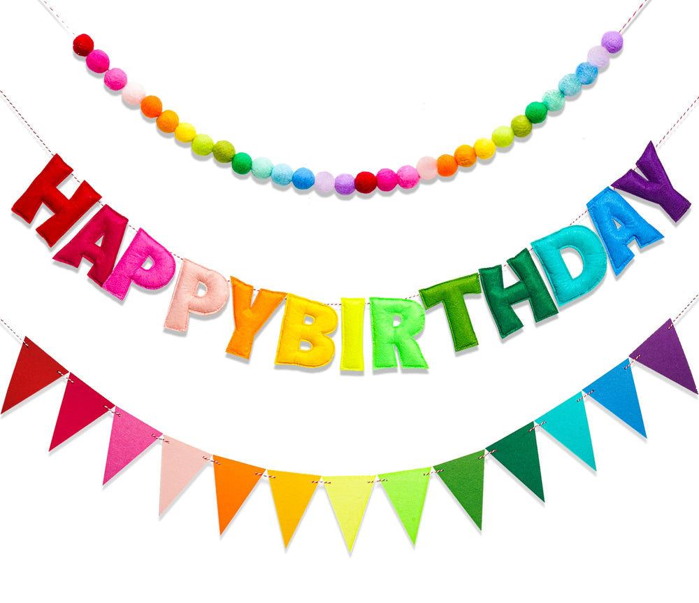KUQJJQU Happy Birthday Banner pre-strung for quick, effortless decorating.