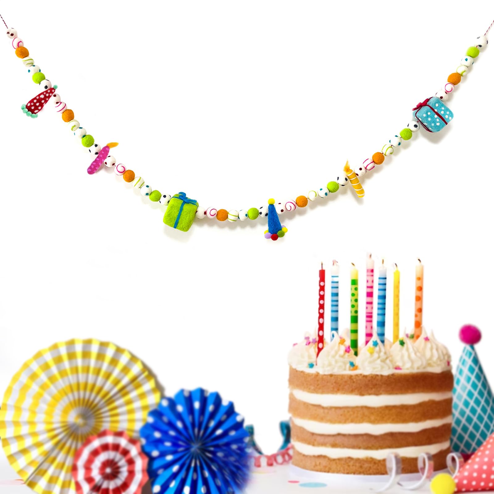 KUQJJQU Happy Birthday banner setup ready to hang for instant celebration backdrop.