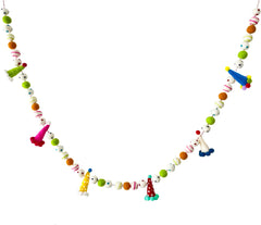 KUQJJQU pre-strung felt ball garland adds colorful birthday backdrop