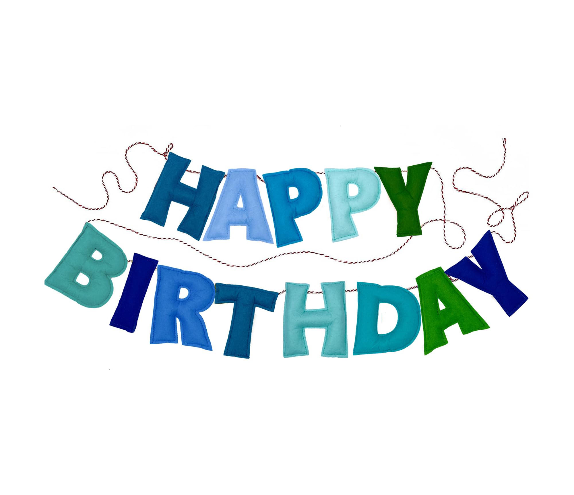 KUQJJQU pre-strung blue birthday banner ready to hang for instant party decor