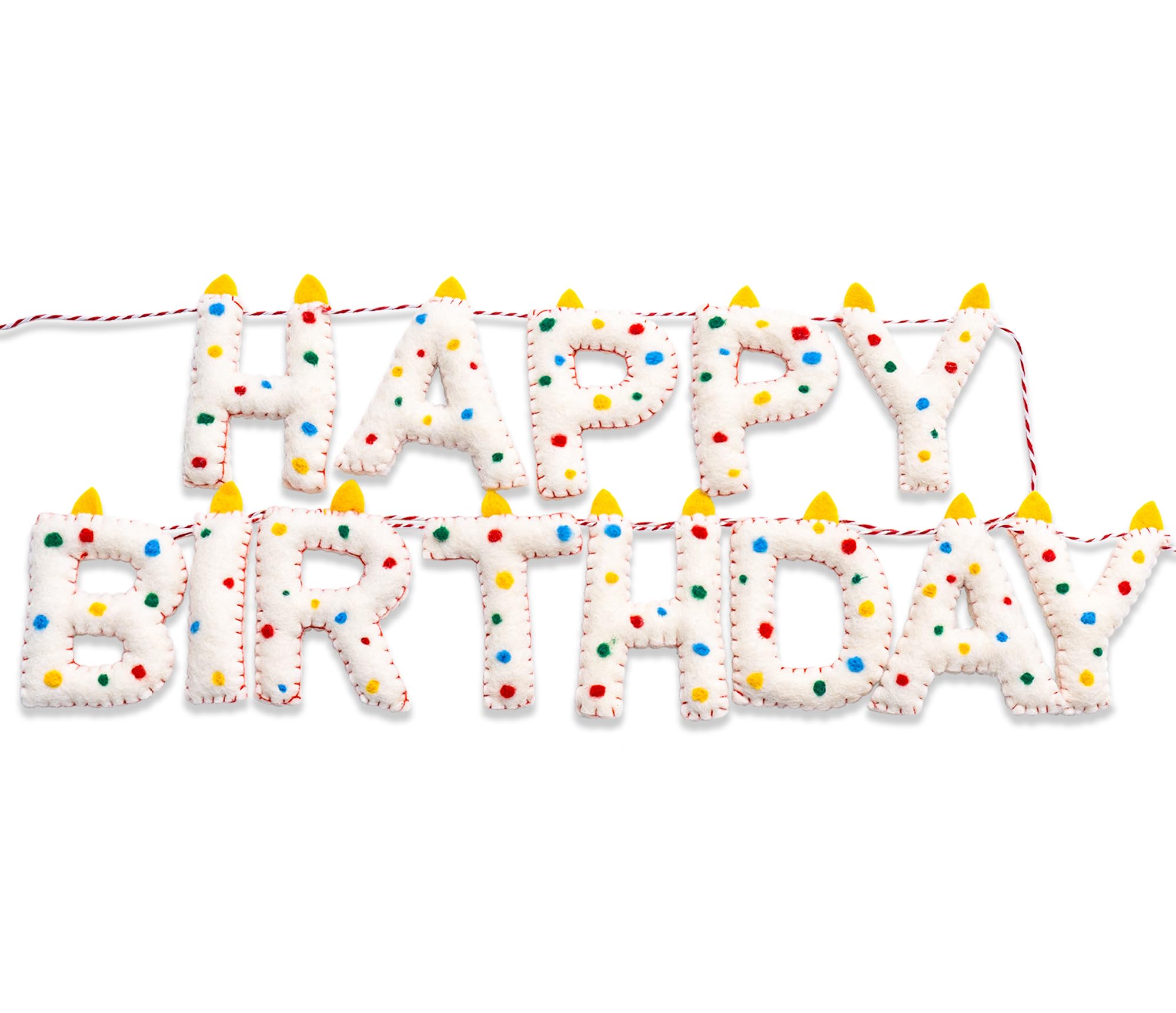 KUQJJQU pre-strung Happy Birthday banner ready to hang for any kid's party setup.