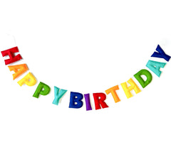 KUQJJQU pre-strung birthday banner ready to hang, creating a colorful backdrop.