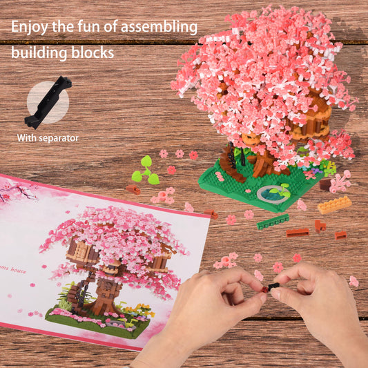 Kurimiaro sakura blossoms detail—vibrant colors create a lifelike miniature scene.