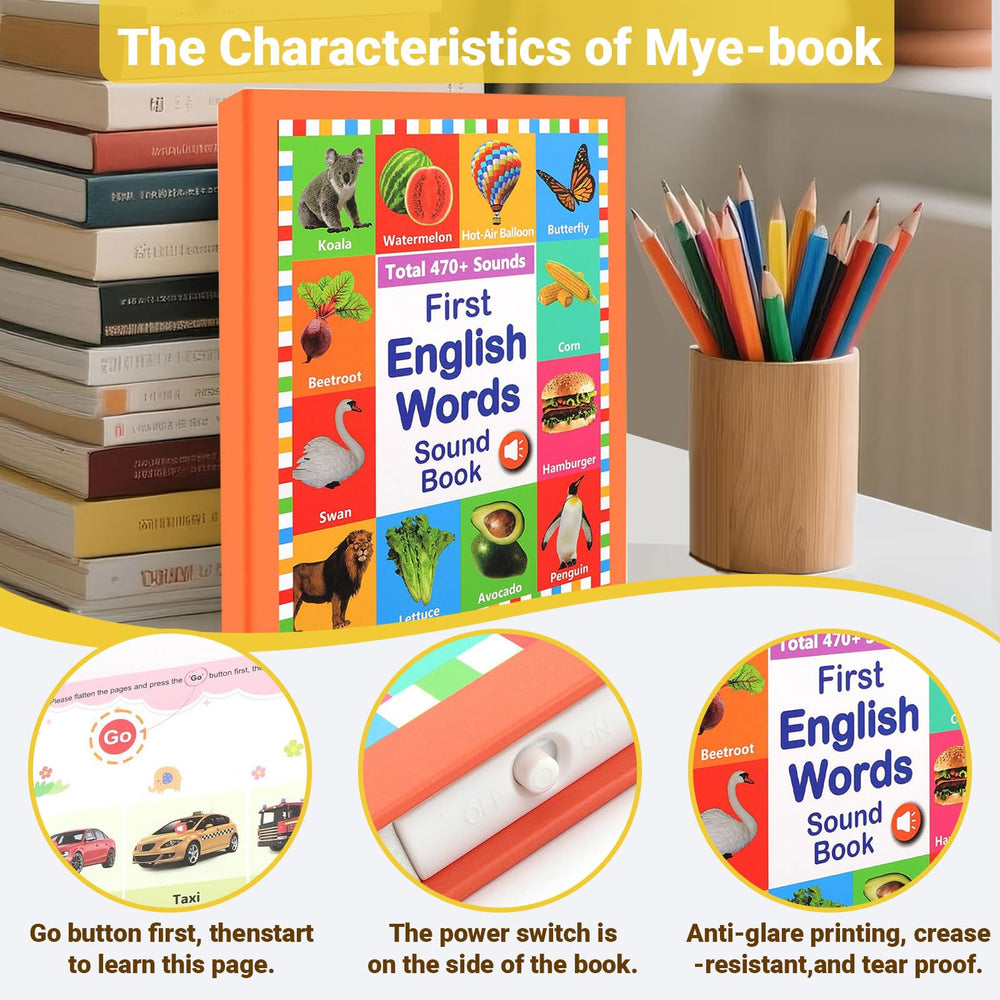 Kuriory English Words Sound Book animals section supports early vocabulary exploration.