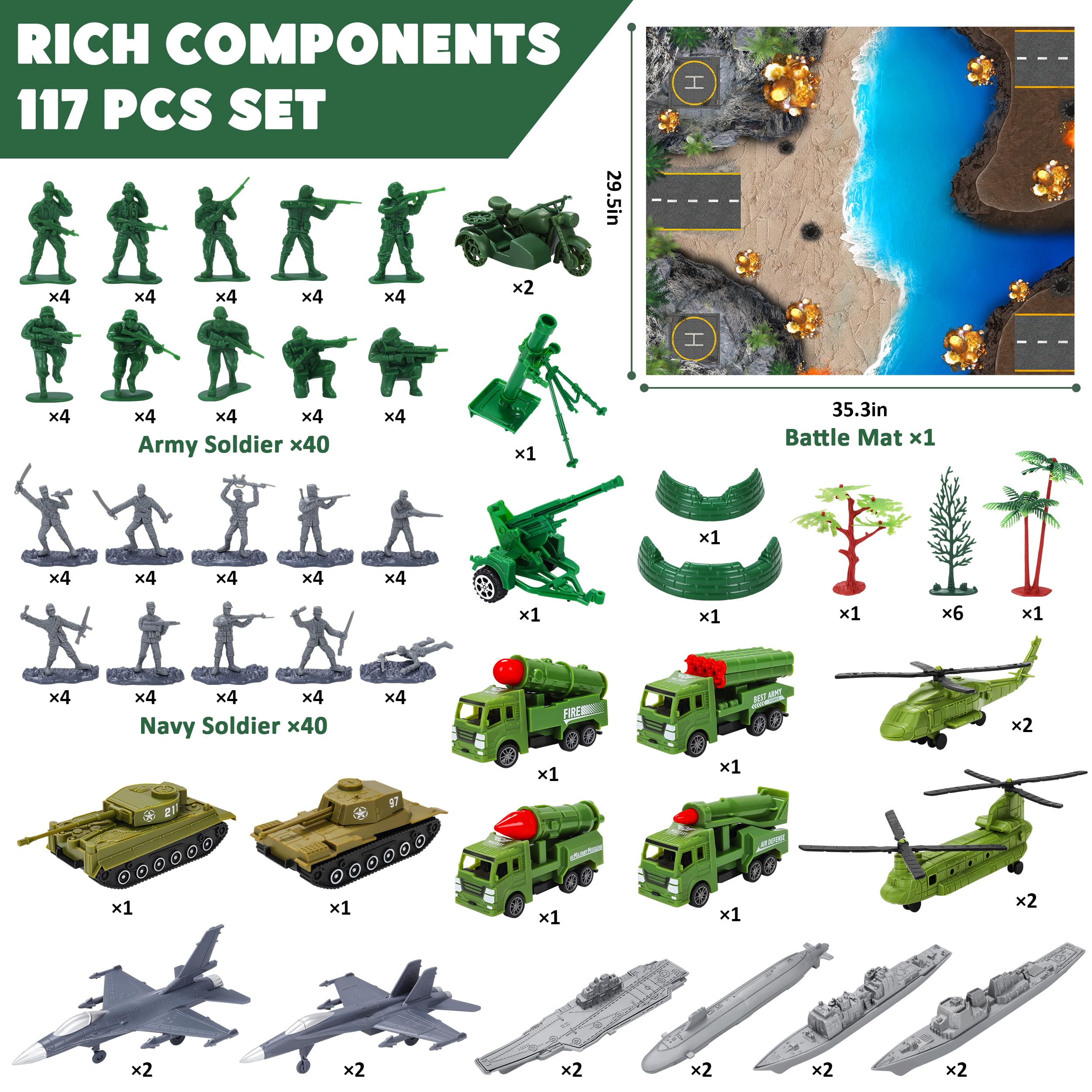 Kusntin 117-piece set demonstrates a comprehensive play experience with varied missions.