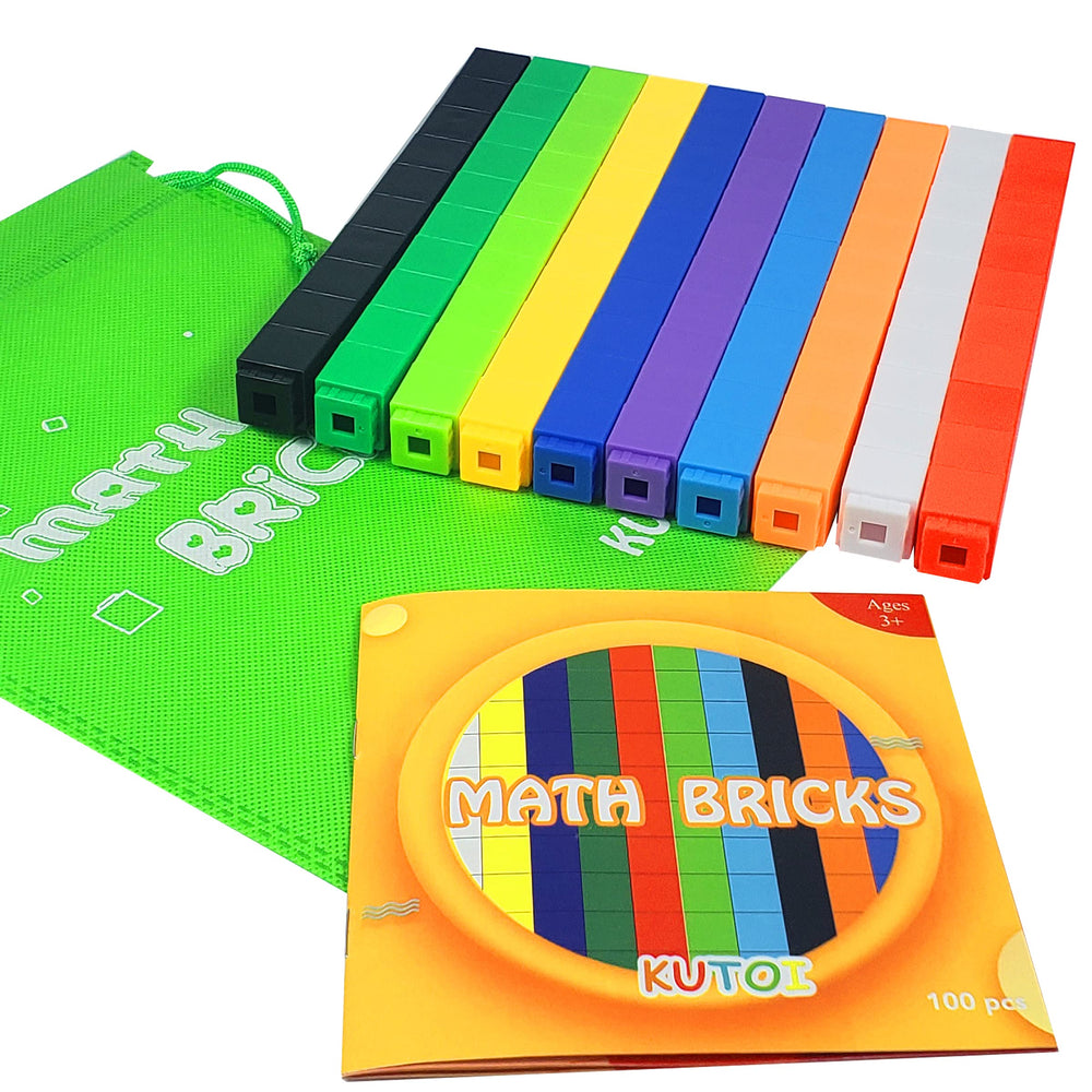 KUTOI easy-build blocks enabling quick assembly of visual math concepts.