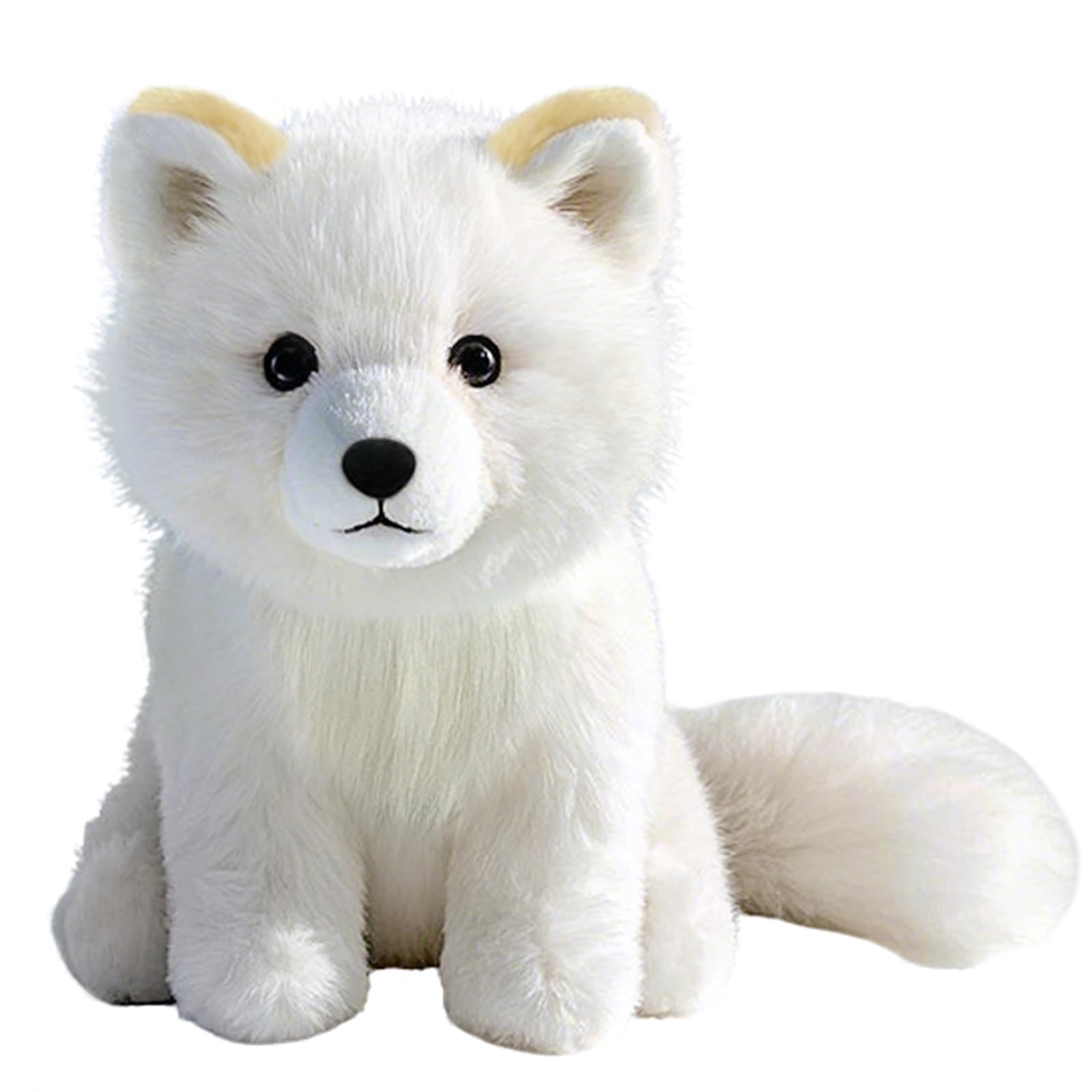 KUUDESOXX Arctic Fox plush close-up with soft filling for cozy hugs.