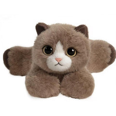 KUUDESOXX brown lying cat stuffed animal offers cozy bedtime companionship