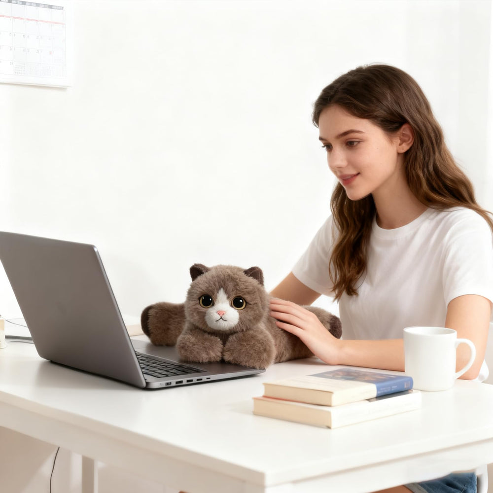 KUUDESOXX cat plush hug pillow doubles as a decor accent