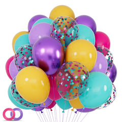 KUULBELA 68Pcs pink purple blue balloons ready for party decoration