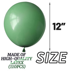 KUULBELA arch-ready dark sage green balloons create elegant balloon arches.