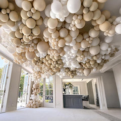 KUULBELA sand white latex balloons with sturdy feel.