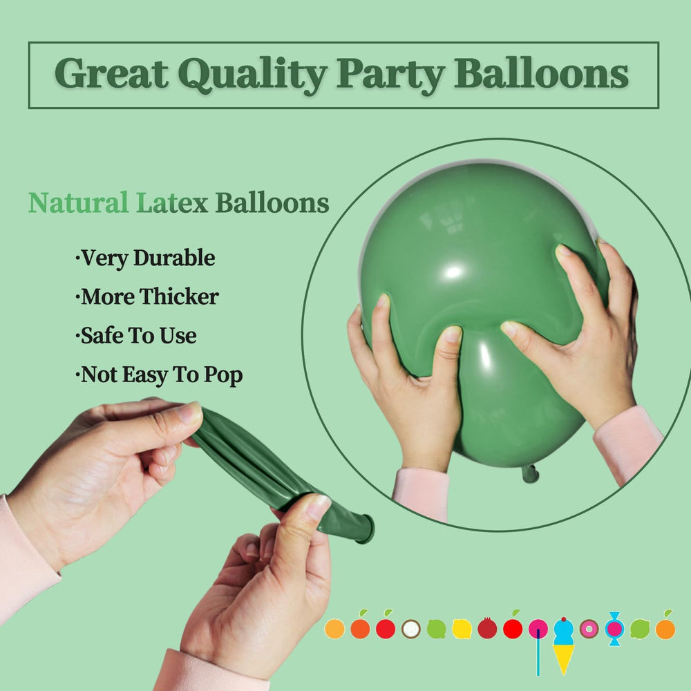 KUULBELA 12inch dark sage green balloons suit weddings and baby showers.
