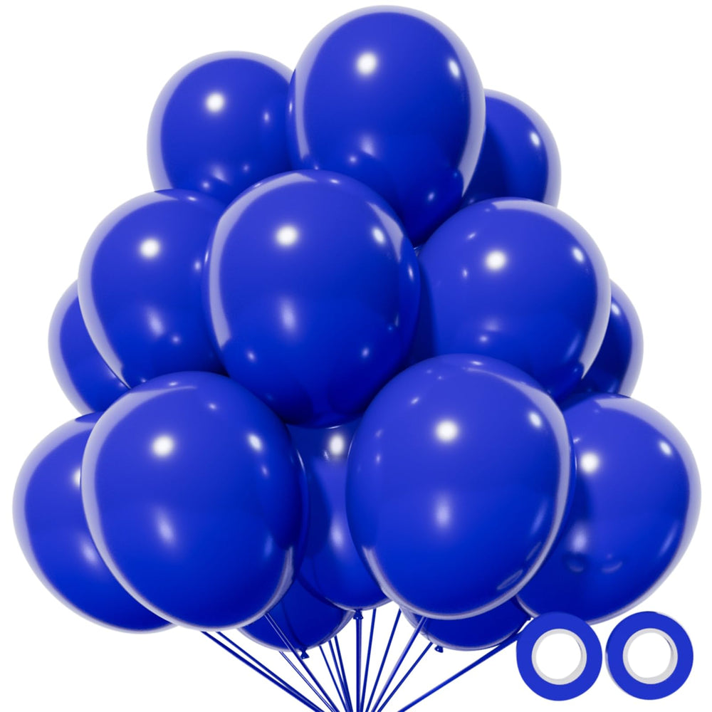 KUULBELA blue 12-inch latex balloons ready for festive decorating.