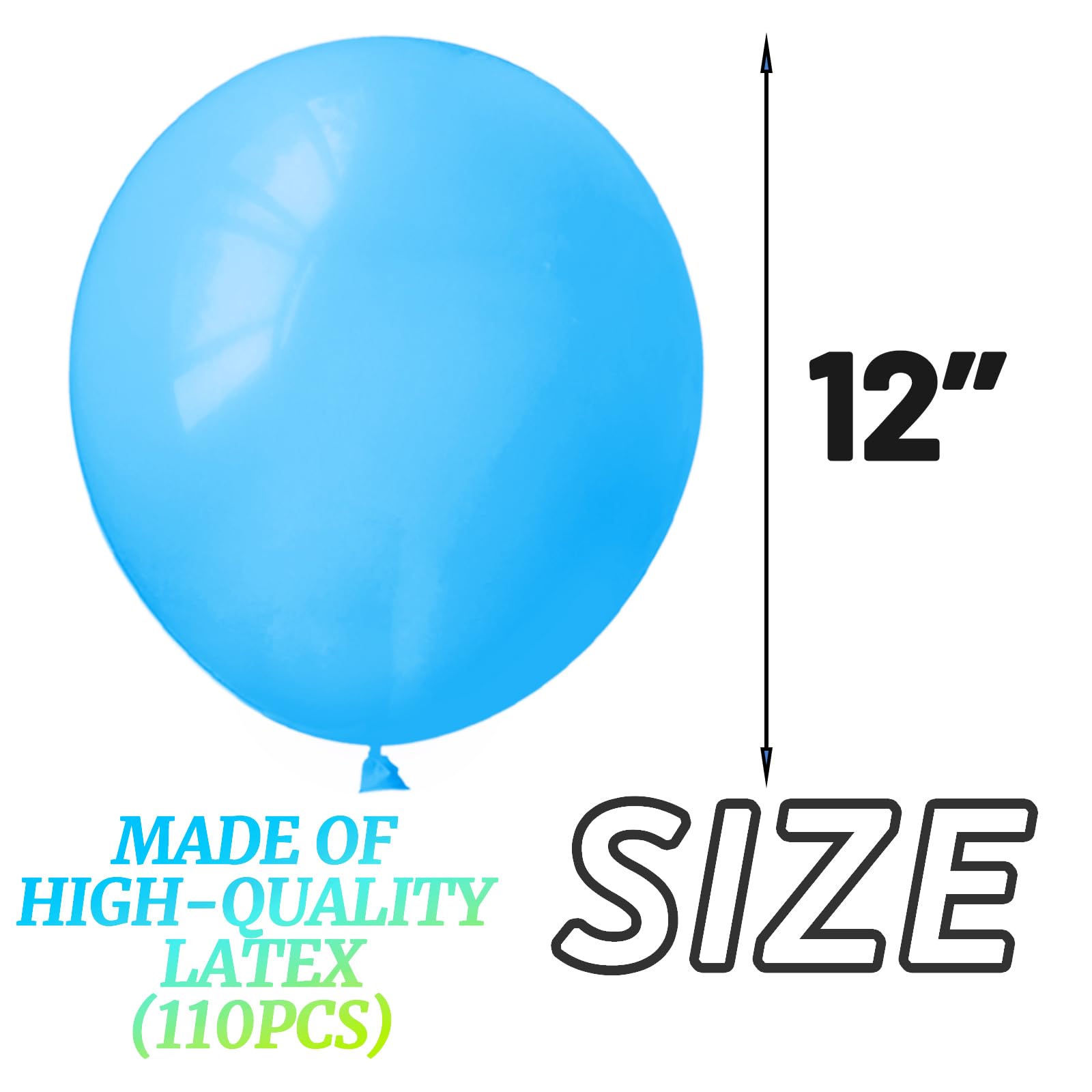 KUULBELA blue latex balloons 12in clustered for party ambiance