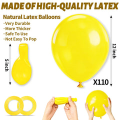 KUULBELA bright yellow balloons for birthday party decor