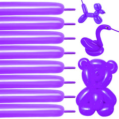 KUULBELA dark purple long balloons for garlands; durable latex for balloon arches.