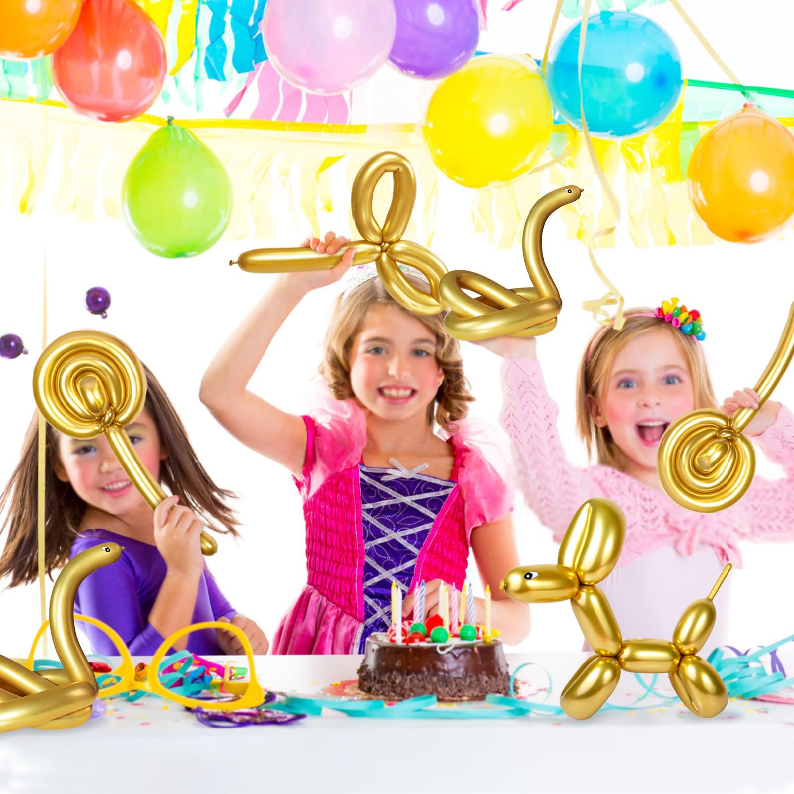 KUULBELA gold twisting balloons inspire creative party setups and photo ops.