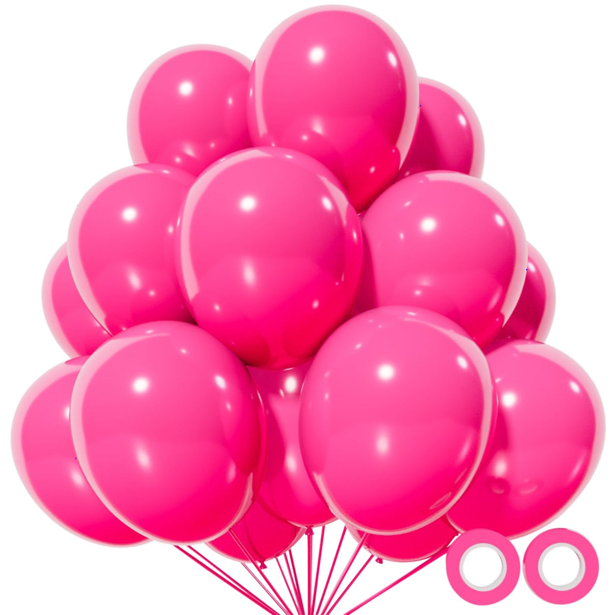 KUULBELA hot pink 12-inch balloons for bold party decor.