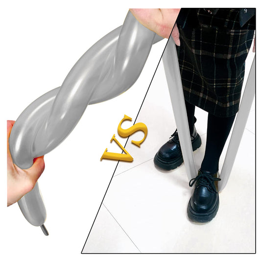 KUULBELA long silver balloons ideal for dramatic arches and climbs.