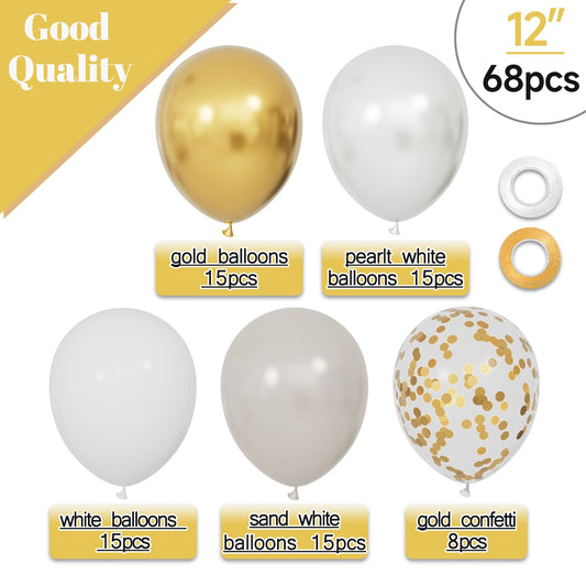 KUULBELA pearl white balloons with ribbons for cohesive party styling
