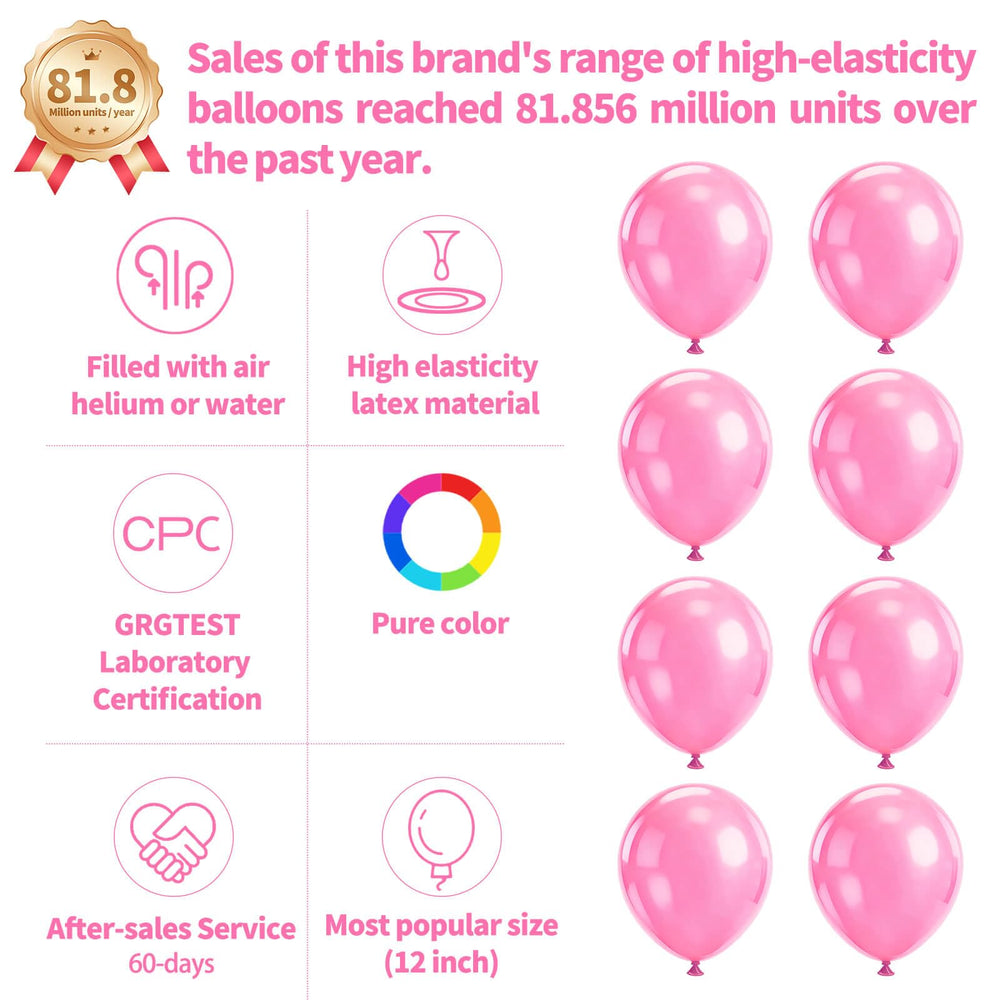 KUULBELA pink balloons close-up showing bright color and glossy finish for celebrations