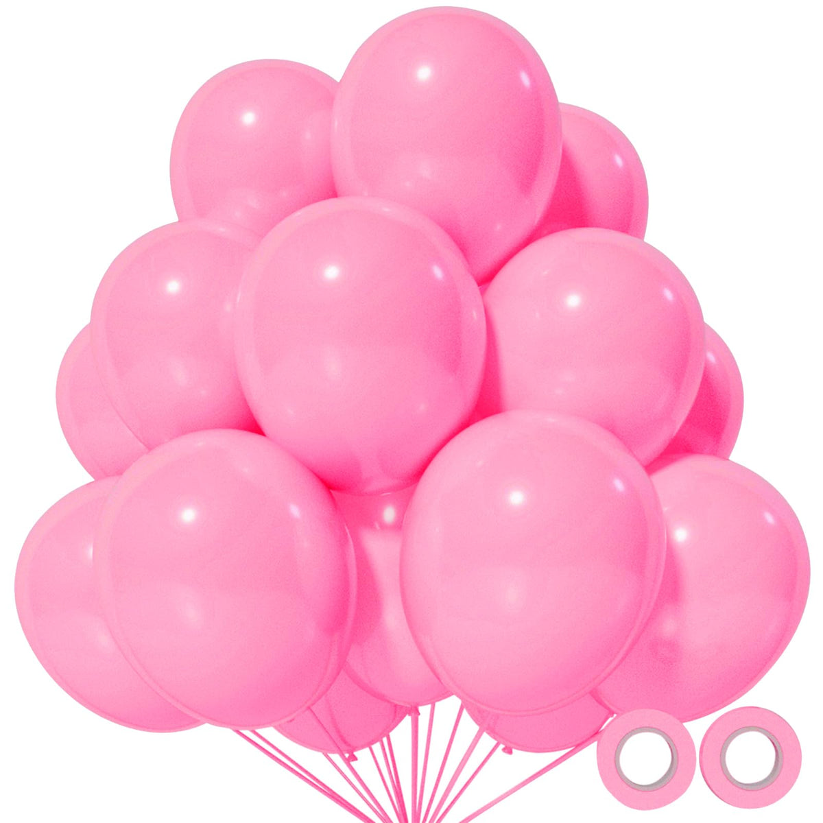 KUULBELA pink latex balloons 12 inch pack for vibrant birthday party decor and easy bulk setup
