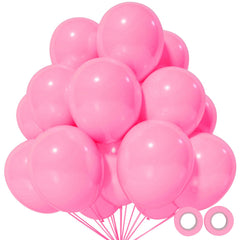 KUULBELA pink latex balloons 12 inch pack for vibrant birthday party decor and easy bulk setup