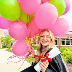 KUULBELA pink balloon ribbons rolls included for decorative accents