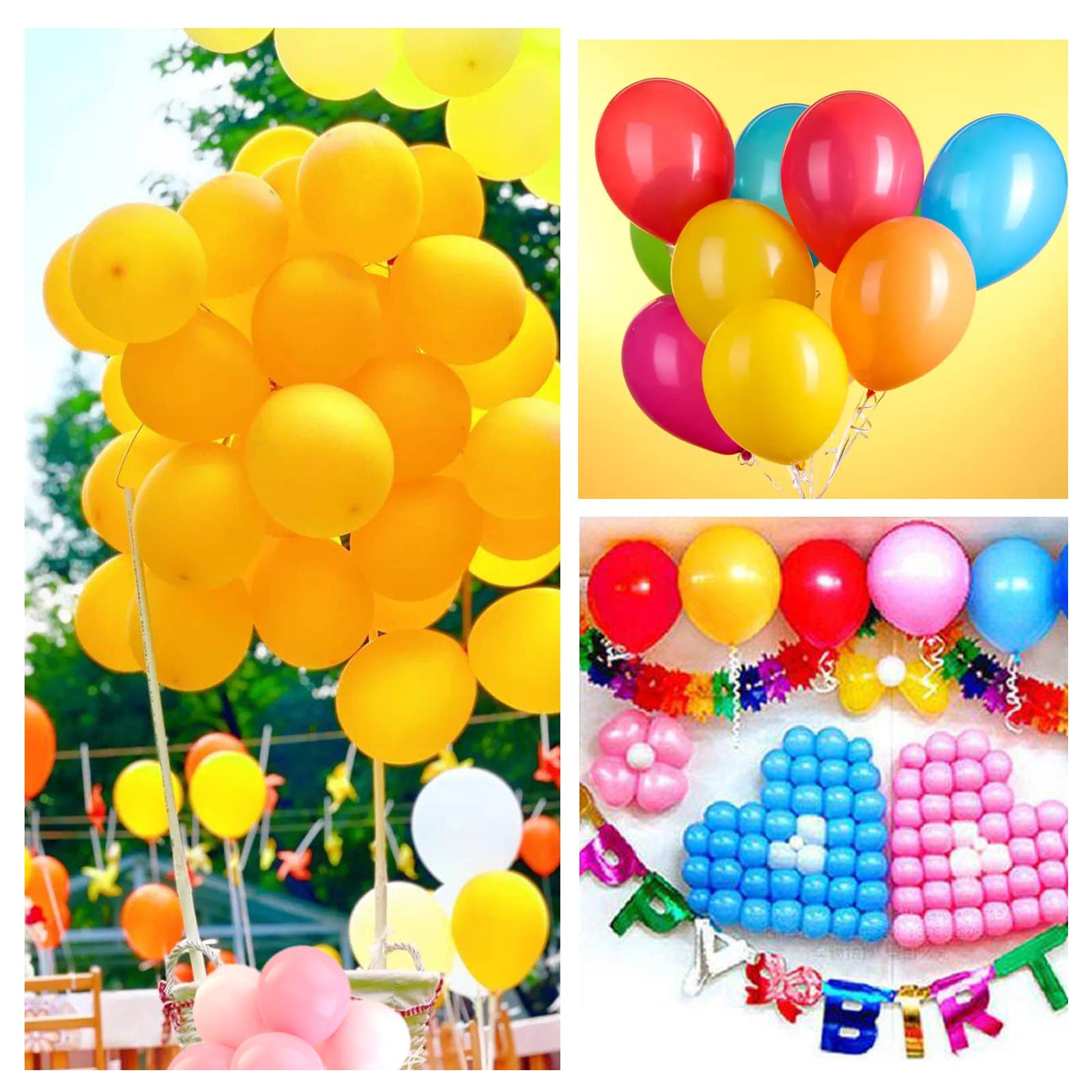 KUULBELA yellow balloons ideal for balloon clusters or columns