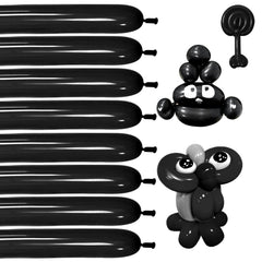 KUULBELA Thickening Latex 260q black balloons for durable balloon animals.