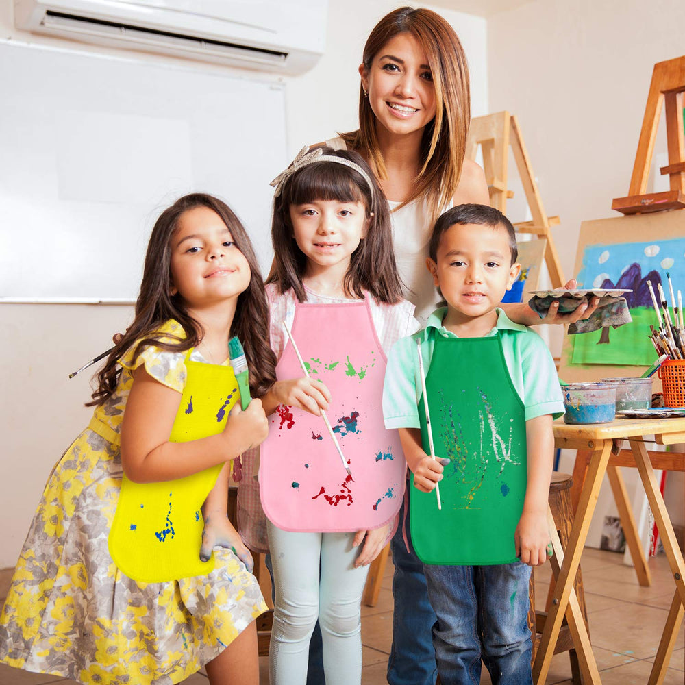 KUUQA kitchen and craft apron supports kids during meals and activities.