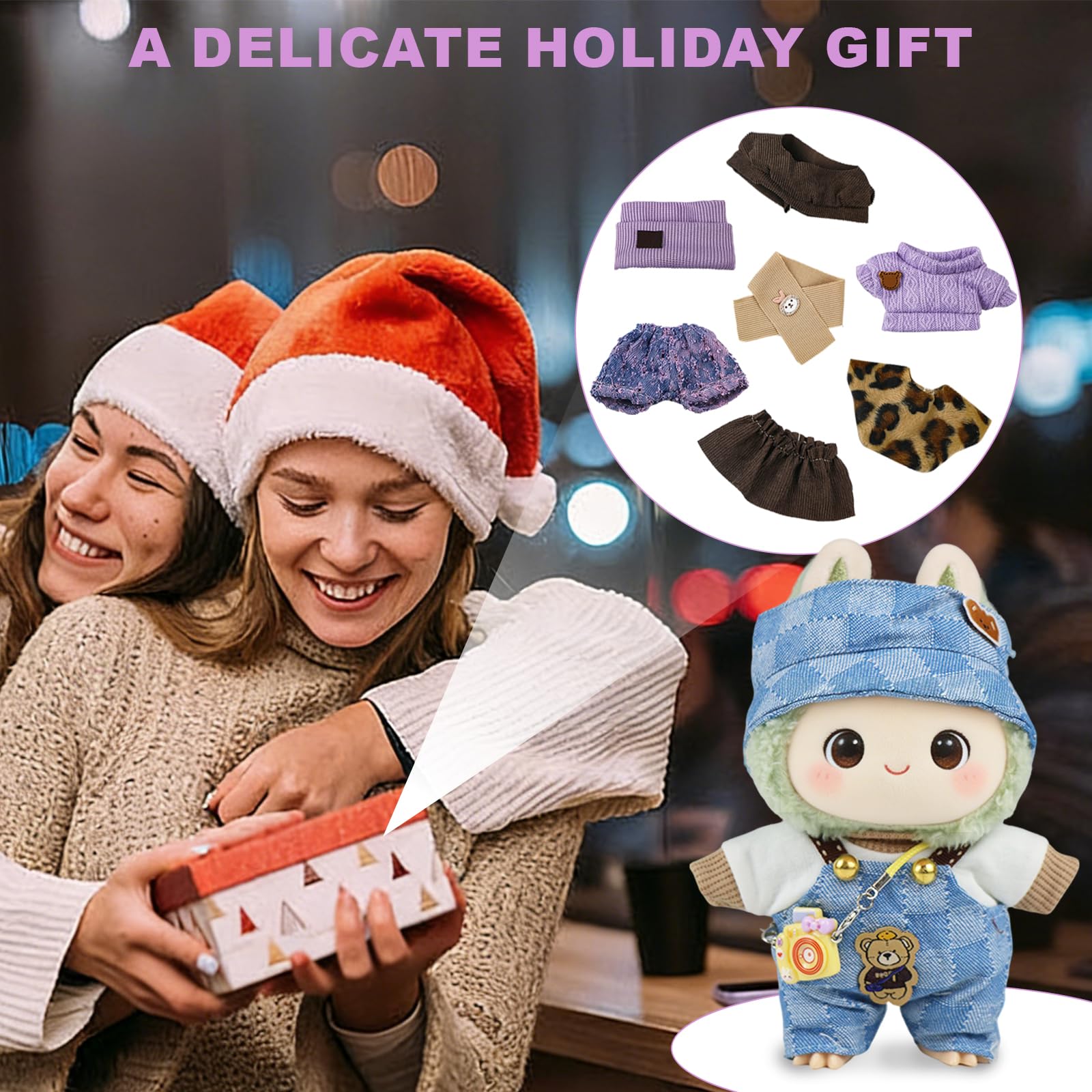 Kuvanspok gift idea for doll lovers with creative outfits.