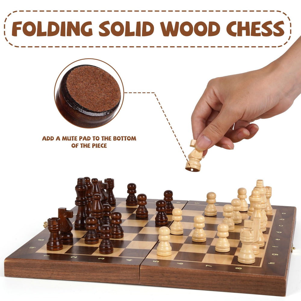 Kvintes folding chessboard twelve inch design for easy travel and storage.