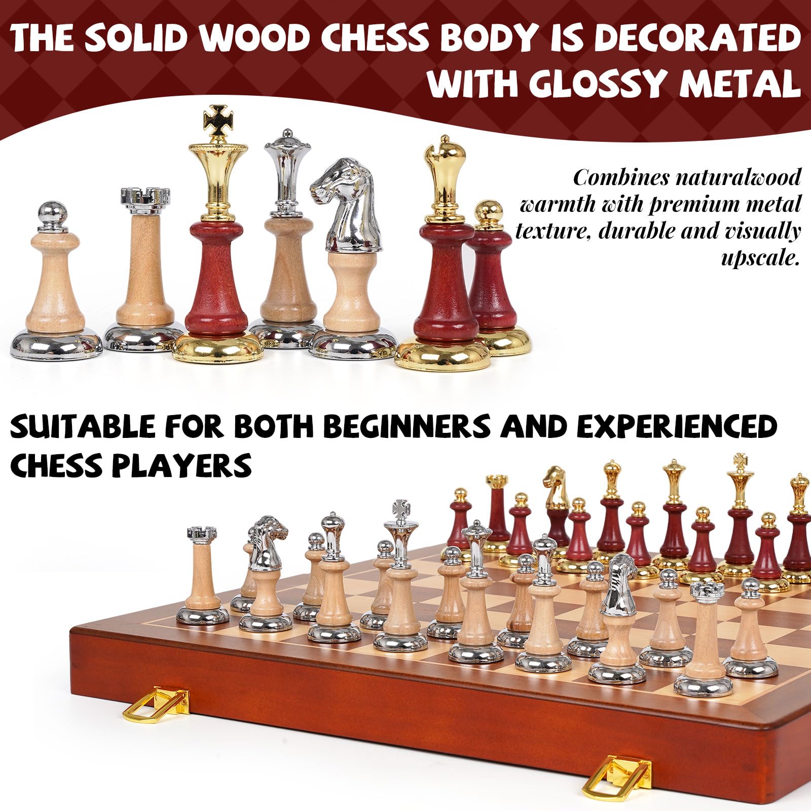 Kvintes weighted chess pieces provide stable balance on the board