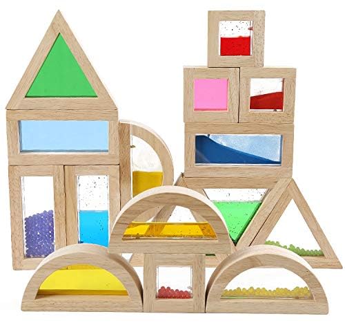Kvintes wooden blocks tower build promotes fine motor skills during construction