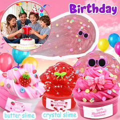 KUALUDJIT butter slime close-up shows glossy texture and satisfying squish for tactile play.