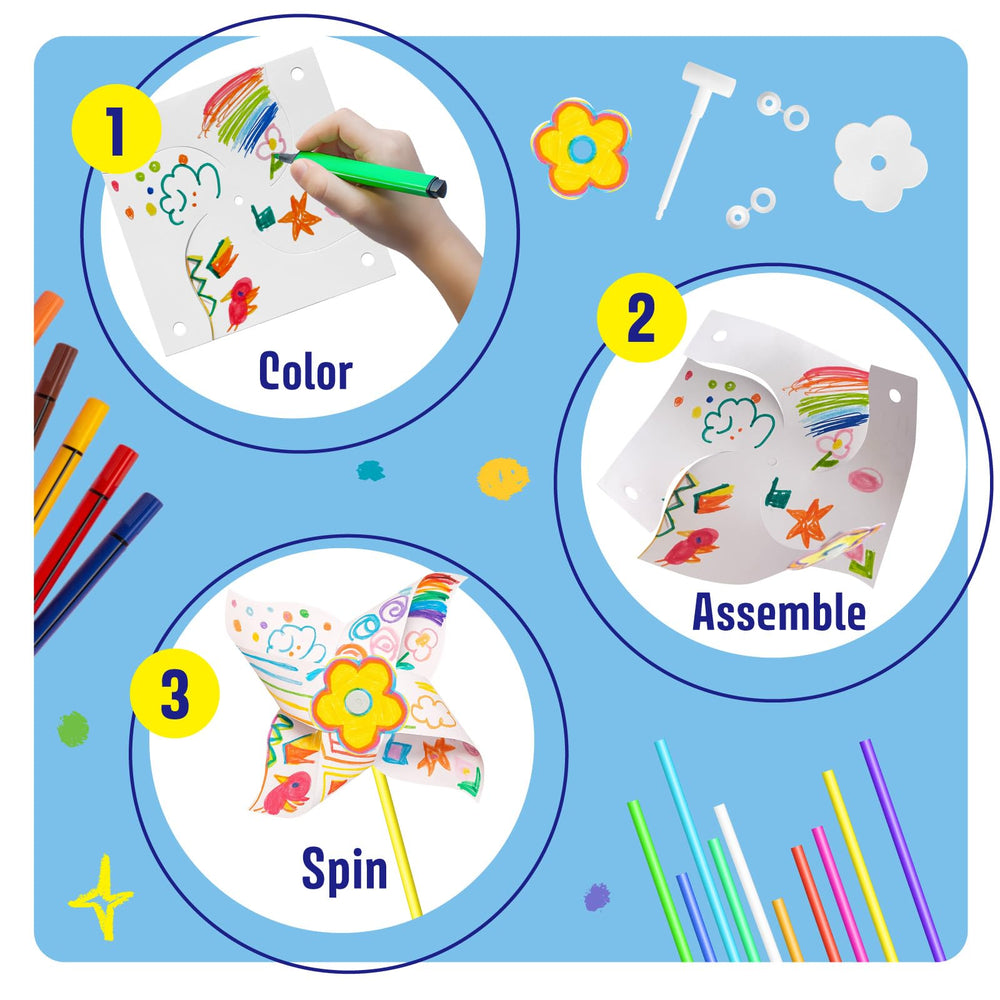 Safe, non-toxic materials ensure worry-free crafting with KwestSync pinwheels