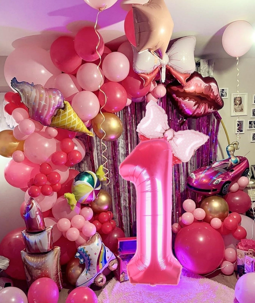 Kwuz pink first birthday decor ideas for cowgirl, mouse, or princess themes
