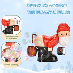 KXSGKRR bubble blower powered by batteries for portable festive fun.