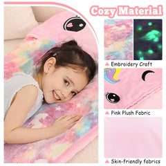 Kyerlish glow-in-the-dark detail adds bedtime fun.