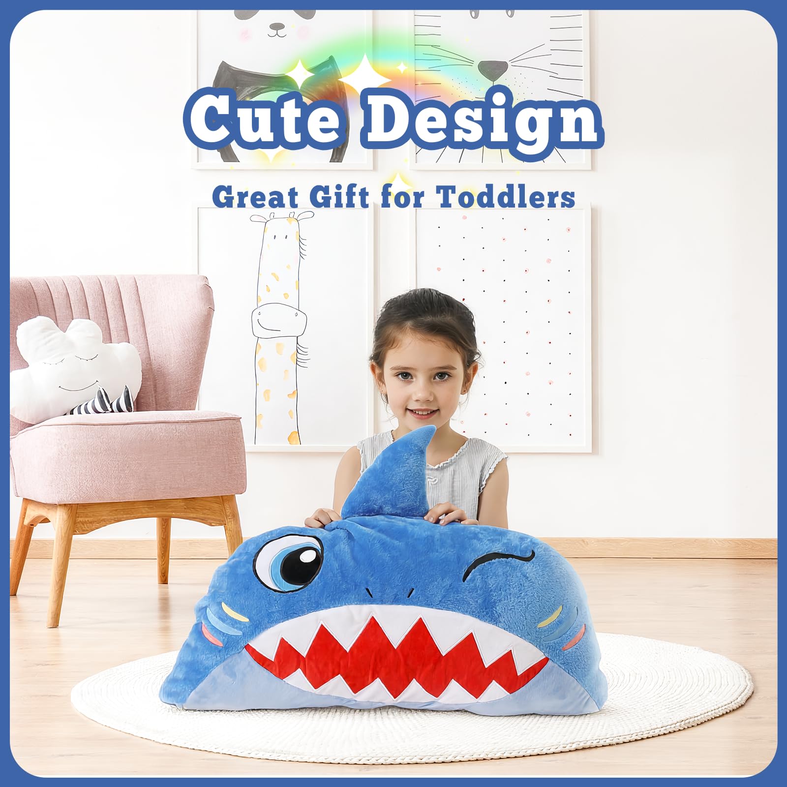 Kyerlish soft shark sleeping bag provides warm, cozy comfort.