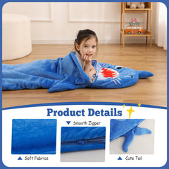 Kyerlish nap mat for preschool featuring a friendly shark motif.