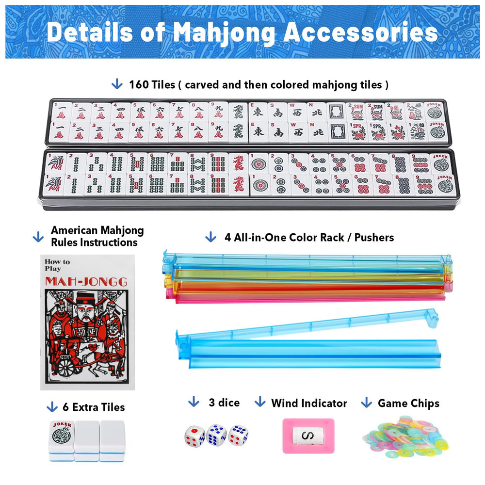 Kyerlish travel-ready Mahjong set shown in a compact setup for on-the-go play.
